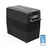 Alpicool NCF55 55L Compressor Car Refrigerator, Portable Camping Fridge DC 12v Freezer for TruckCampervanRVBoat, -20℃ to 20℃(Black)