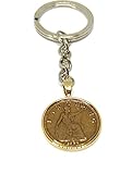 1932 93rd Birthday Keyring Farthing Keyring Mum, Dad, Brother, Sister- 93rd Birthday-Farthing Coin Keyring, Farthing Coin, 93rd Anniversary GLD