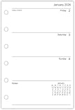 Orgnizme 2026 Diary Refill Pocket Size, Week on Two Pages, White, 81 x 120mm
