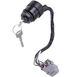 Ignition Switch 27005-1244 Ignition Starter Switch with 2 Keys Compatible with Kawasaki Mule 3000, 3010, 3020 (2001-2008)