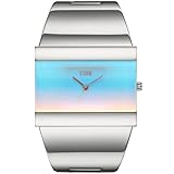 STORM STARLETTI Lazer Aqua, Women's Sleek Watch with Rectangular dial, Edge-to-Edge Glass and a Smooth Highly Polished Stainless Steel Strap
