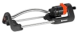 Gardena Aqua S rectangular sprinkler: Lawn sprinkler for watering areas of 90–220 m², range 7–17 m, spread max. 13 m, built-in metal filter (18700-20)