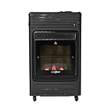 WARMGLOW Living Flame Gas Heater - Heat Adjustable 3.8KW Indoor Heaters for Home with Easy Ignition - 21mm Regulator