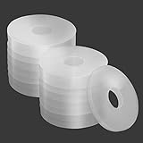 Grevosea 20Pcs Nylon Washers Round Nylon Flat Washer Transparent Plastic Washers Nylon Gasket 20mm OD 5mm ID 2mm Thickness for General Door Hinge Repair