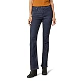 Amazon Essentials Women's Mid-Rise Stretchy Slim Bootcut Jean - Discontinued Colours, Rinsed, 14 Short
