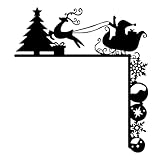 Christmas Metal Door Corner Attachment, Christmas Door Frame Decoration, Silhouette Design, Creative Door Frame Decoration, Christmas Decoration for Indoor Use, Christmas Door Signs for D