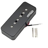 Wilkinson WO90 Ceramic P90 Soapbar Neck Pickup for Les Paul SG Electric Guitar, Black
