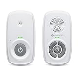 Motorola Nursery AM21/MBP21 Audio Baby Monitor - Digital Baby Monitor with DECT Technology for Audio Monitoring - 300 Meter Range - High Sensitivity Microphone - White