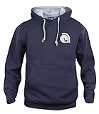 West Brom 1970s Retro Football Hoodie Embroidered Logo Navy