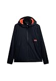 Superdry Men's Hooded Logo Windbreaker Jacket, Dark navy logo, 3XL