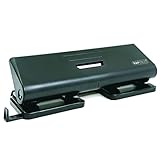 Rapesco PF75P0B1 75-P 4-Hole Punch, 16 Sheet Capacity, Black