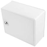 SOESFOUFU Wall Mounted Lockable Milk Box Plastic Milk Crate for Outdoor Use Weatherproof Hanging Small White and Turnover Box