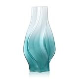 Joeyan Large Vase for Flower, 32.5cm Tall Vase Creative Ribbed Vases for Minimalist Modern Home Decor Flowers Decorative Vase for Living Room Wedding Dinner Table Office Bedroom