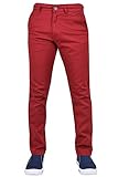 Enzo Men EZ348 Chino Jeans Red 34W x 32L
