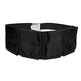Diving Weight Belt, 4 Pocket Oxford Cloth Scuba Weight Belt Adjustable Heavy Duty Counterweight Waist Belt, Weight Belt with Buckle for Diving, Snorkeling, and Freediving(Black)