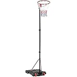 Yaheeetech Portable Netball Hoop Height Adjustable 1.71-3.05m Free Standing Netball Post Full Size Suitable for Children Adults