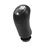 A ABSOPRO 5 Speed Manual Gear Shift Knob for Renault Clio III 2005-2009 / Front Automotive Gearbox Stick Shifter Lever Knob Durable Plastic / 1 Pcs Silver Tone Item Replacement