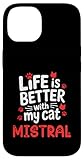 Cat Name Mistral Life Is Better With My Cat Mistral Case for iPhone 14