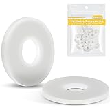 Caianwin 25Pcs M5 Washers White Nylon Flat Washers DIN9021 Plastic Washers for M5 Bolts Screws & Nuts