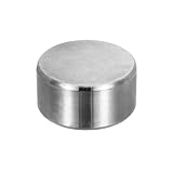 PATIKIL 50x25mm Steel Bench Block, Steel Block Metal Bench Block No Holes Matched Hardened Steel Flat 123 Blocks Precision Ground Milling for Jewelry Making Stamping Tool, Round