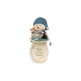 Pavilion Gift Company - Furry Purry - 5" Hand Painted Resin The BirchHearts Collectible Snowman Figurine Decorative Holiday Christmas Decor Statue Kitten Kitty Feline Cat Lover