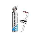 Firexo All in One Stainless Steel Fire Extinguisher 500ml Chrome - Multipurpose Extinguisher for ALL FIRES inc. Li-ion Battery Fires! - Emergency Safety Equipment for Home Car Indoor/Outdoor