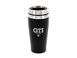 BRISA VW Collection - Insulated Stainless Steel Thermo Drinking Cup in VW GTI Design, Double-Walled (450ml/15.2 fl oz/GTI The Legend/Black)