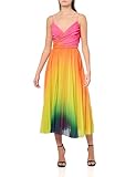 Trina Turk Women's Pleated Ombre Midi Dress, Multi, 8