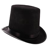 Van Der Linn VDL Black Top Hat 3 Sizes Kid Adult Fancy Dress Magician Mad Hatter Victorian (Medium)