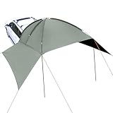 VEVOR Vehicle Awning, Large 10' x 7' Shade Coverage Car Side Awning, PU2000mm UV50+ Car Awning with Extended Side Canopies and Portable Storage Bag, Suitable for Truck, SUV, Van, Campers