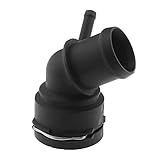 OTOTEC Radiator Coolant Hose Connector, 6Q0122291E ABS and Metal, Compatible with Volkswagen, Skoda, Passat, Golf, Audi