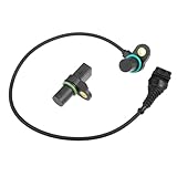 Motoforti Engine Camshaft Position Sensor, Cam Position Sensor, for BMW 325CI 2001-2006, ABS Metal, No.12147539165, Black, 1 Set