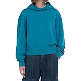 Replay Women's W3711 Hooded Sweatshirt, 181 Peacock, XL