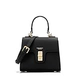 Carlheim Women's Chloe Leather Handbag (Black) Sling Bag, Medium