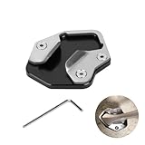 BigKing Side Stand Plate Pad, Motorcycle Kickstand Extension Pad, CNC Aluminum Side Stand, Motorcycle Foot Side Stand Support Enlarger Pad Fit for Tiger 800 2013-2017, Black