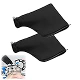 Planer Dust Bag, Mitre Saw Dust Bag 2 PCS Saw Dust Dust Bag with Zipper and Wire Rack Makes It Easy to Dispose of Dust Inside Dust Bag for Miter Saw Fits Model 255 Miter Saw Accessories (Black)