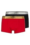 BOSS Mens Trunk 2P CO G Two-Pack of Cotton Trunks with Metallic Branded waistbands