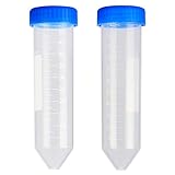 StonyLab Conical Centrifuge Tubes, 50ml Polypropylene Graduated Conical Centrifuge Tube with Screw Cap, Pack of 25 (50ml, 25 Packs)