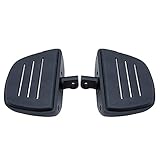 FATECIM Motorcycle Mini Floorboards Foot Pegs Pedals Rests with Male Mount Adapters for Harley Dyna Fat Bob Touring Road Glide Street Glide Sportster 883 Fat Boy Black