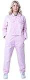 Pixies Pink Boiler Suits for Women, Gardening and Painting Ladies Overalls, Womens Work Overalls with Unique Waist Zip Feature
