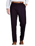 Chums Men's Stretch Waist Formal Smart Work Trousers Elasticated Waist Black