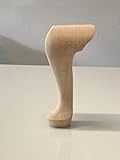 8" Queen Anne LegsSET OF 2 .PadFoot style. Cabriolet Handfinished. Queen Anne Wooden Furniture Replacement Legs Set Of 2 Replacement Legs For Sofa Cabinet Footstool Chair Bed Ottoman