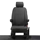 UK Custom Covers SC393BAD3 Tailored Heavy Duty Waterproof Single Drivers Seat Covers Black - To Fit VW Transporter T5/T5.1 Kombi 2003-2015
