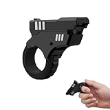 Fidget Slider Gun Toy - Fidget & Finger 3D Printed Zoom Gun Fidget Toy, Light Product Stress Relief Toys, Adult Fidget Gadgets, Fun Anxiety Pressure Relieving Toy for Autism Adults Kids, Black Silver