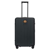 Bric's Hard Expandable Suitcase Capri Collection, Medium Suitcase with 4 Wheels, Lightweight and Resistant, USB Connection, Integrated TSA Lock, Dimensions 48x69x28/32, Black