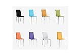 OSD Brno Chrome & White PU Dining Chair Set of 8