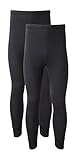 Heatwave® Pack of 2 Men's Thermal Trousers Long Johns Warm Underwear Baselayer, S M L XL XXL Thermals, XX Large Black