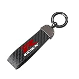 ZKSXSM Leather Motorcycle keychain Horseshoe Buckle Jewelry for S/uzuki Gsxr 600 GSX-R 750 GSXR600 GSX R 750 1000,Black
