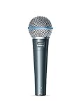 Shure BETA 58A Vocal Microphone - Single Element Supercardioid Dynamic Mic Stage And Studio, Includes A25D Adjustable Stand Adapter, 5/8 Inches To 3/8 Inches (Euro) Thread Adapter And Storage Bag