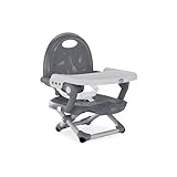 Chicco Pocket Snack Booster Seat Dining Chair for Children from 6 Months to 3 Years 15kg, Portable and Adjustable Baby High Chair with Compact Closure and Removable Tray Dark Grey
